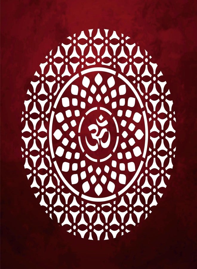 LC Creative Crafts استنسل ماندالا أوم من إل سي كرييتيف كرافتس 34 بوصة × 34 بوصة (LC000346) (LCM01) - Image 1